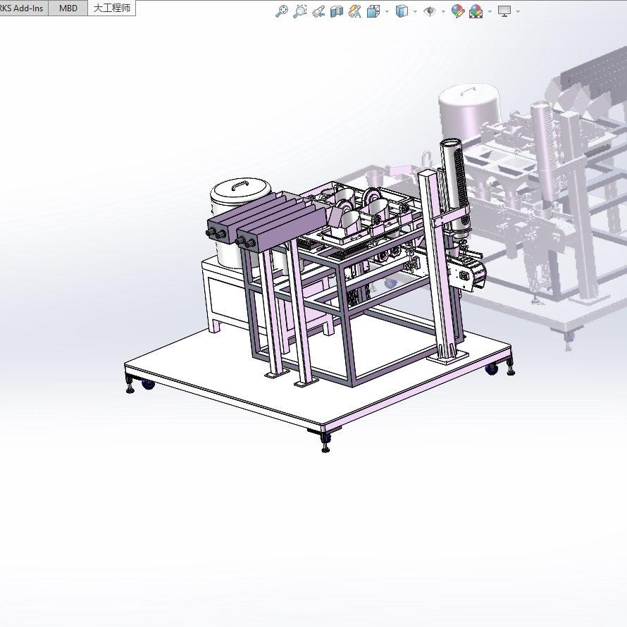 自动煮面煮粉机三维SW模型设计solidworks建模3D数据图纸