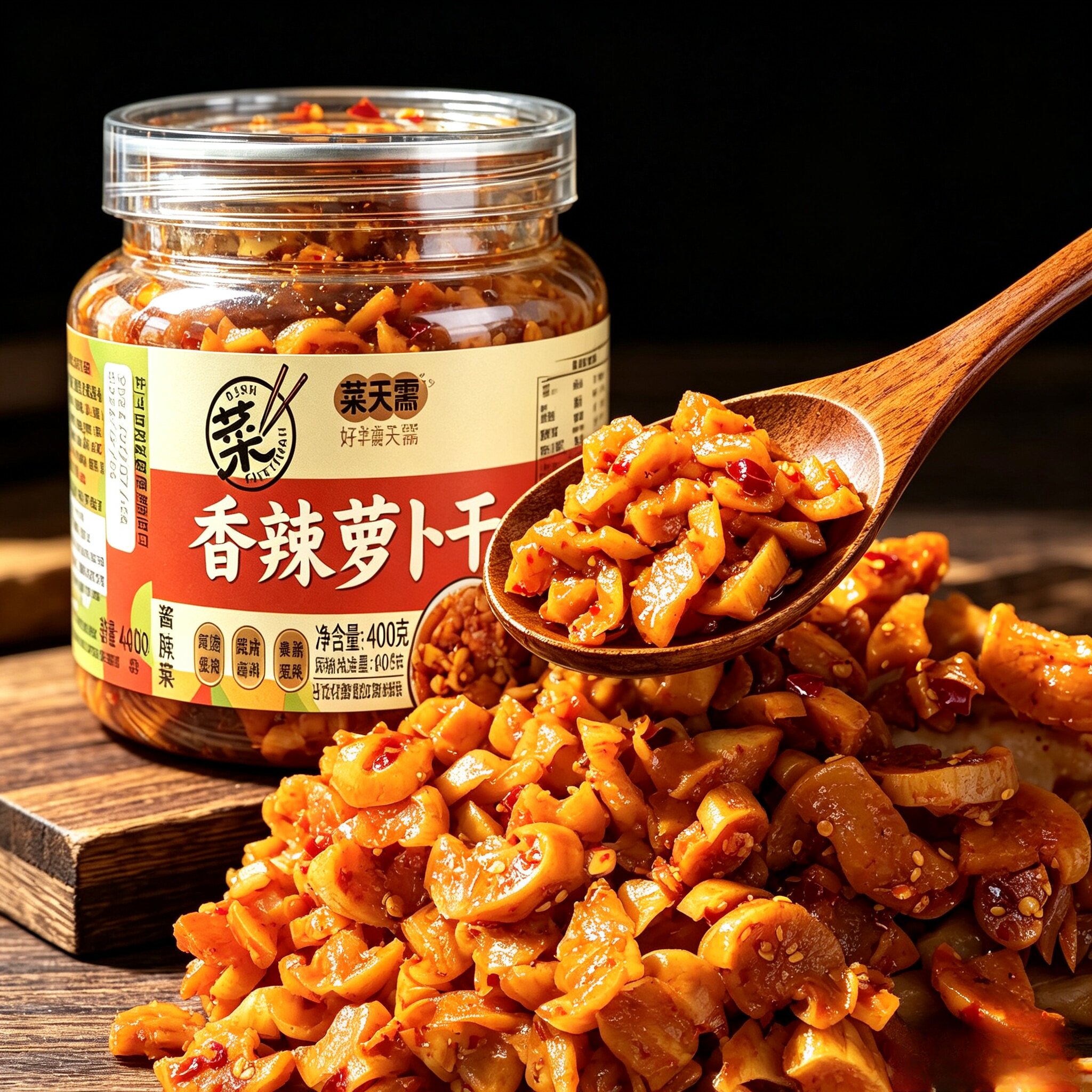 菜天需香辣麻辣萝卜干榨菜下饭菜酸豆角罐装酱菜麻辣黄瓜大罐装