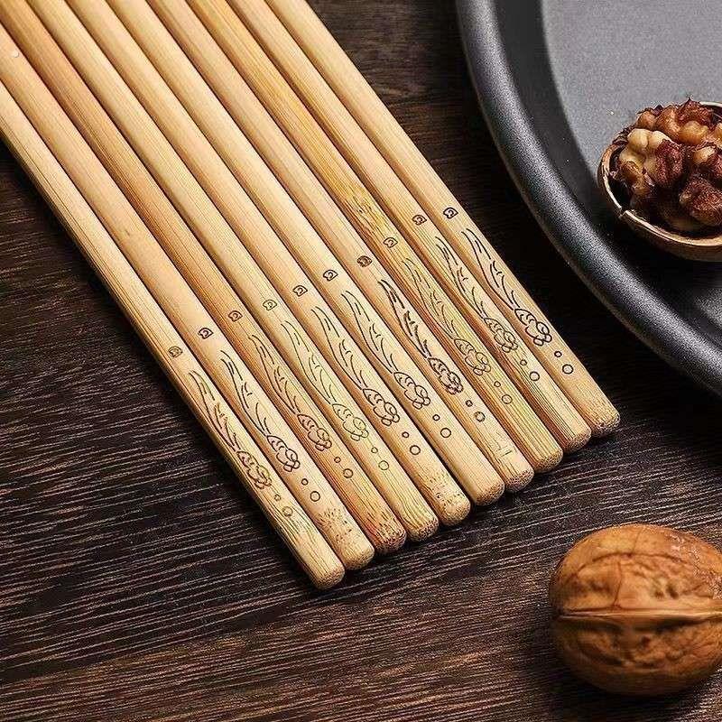 10双中式家庭装竹筷子家用筷子餐具