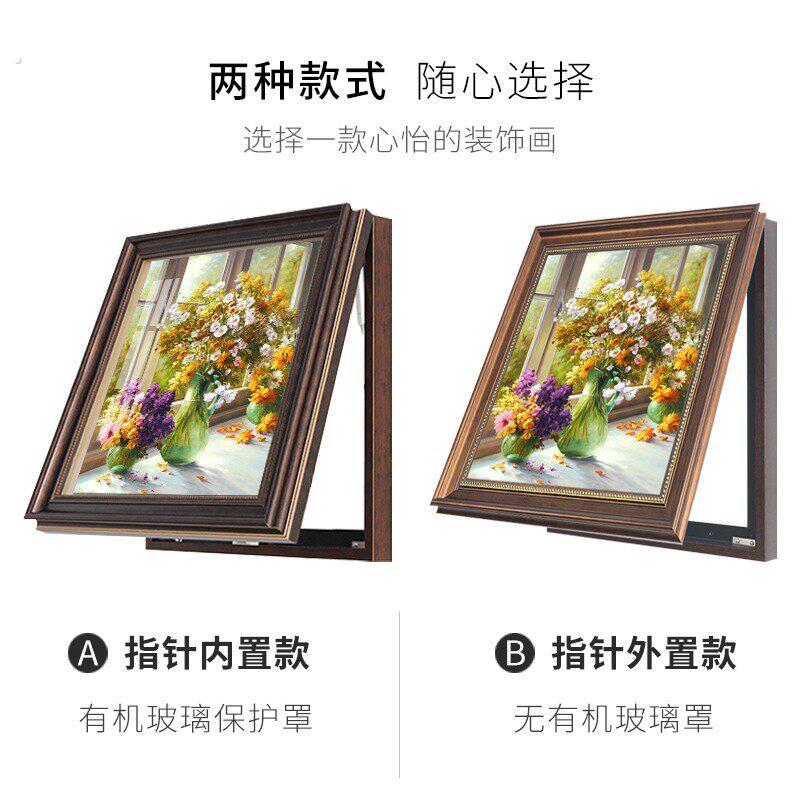 客厅餐厅电表盒装饰画配电箱遮挡挂画欧式简约电闸竖版壁画可推拉