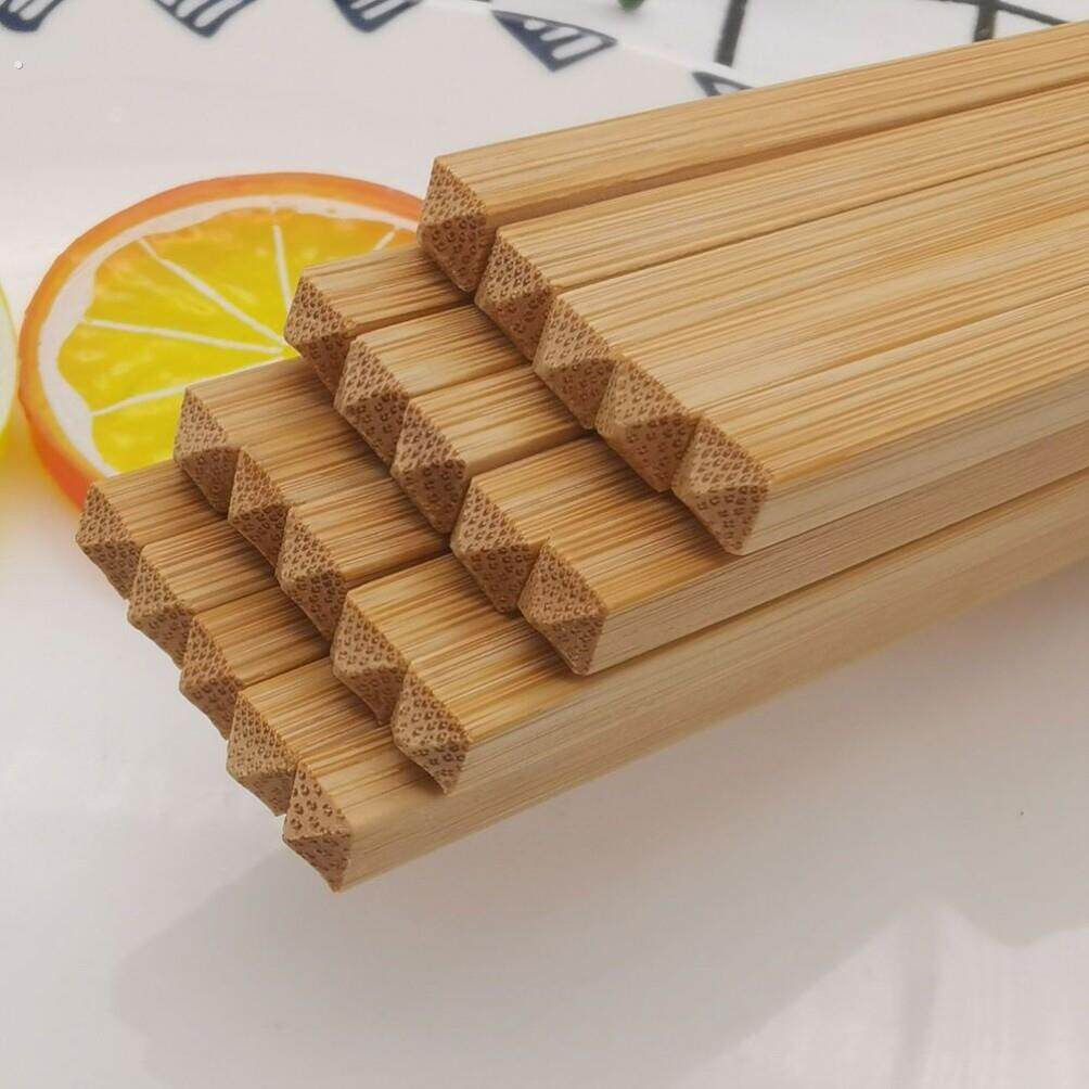 竹筷子高档家用粗头加粗老式无漆天然竹筷中老年人专用饭店筷子