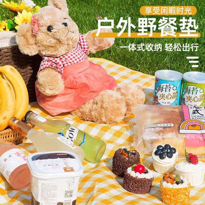 户外野餐垫防潮垫加厚可携式坐垫春游野炊防水草坪垫子地垫帐篷露