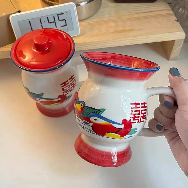 痰盂水杯网红夜壶茶杯陶瓷稀奇古怪咖啡杯老式搪瓷杯创意生日礼物