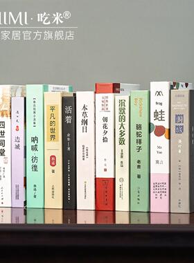 中文文艺简约假书仿真书装饰咖啡厅餐厅摆件品创意摆设道具书模型