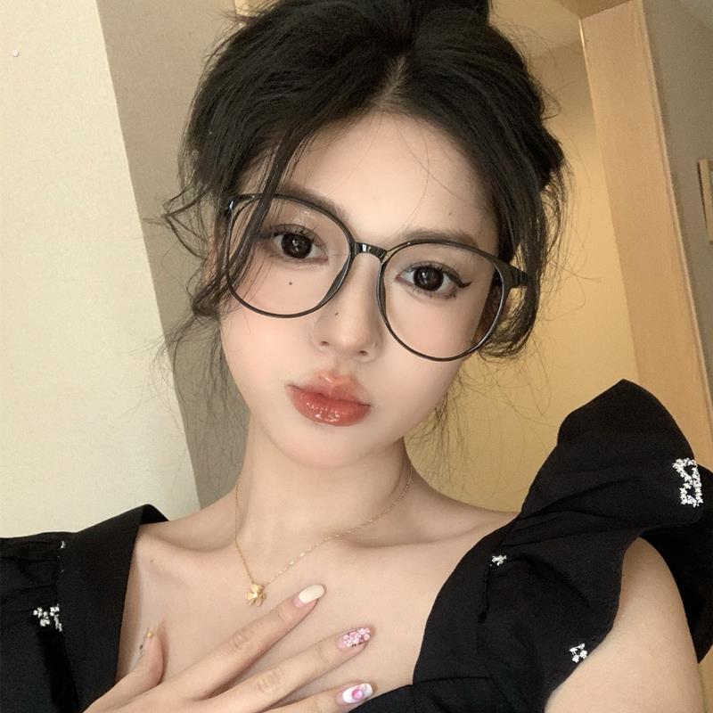 超轻大框近视眼镜女可配度数镜片素颜神器眼镜框架圆脸显瘦韩版潮