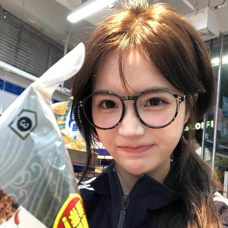 复古椭圆眼镜框女素颜神器显脸小网红眼镜近视可配有度数韩系超轻