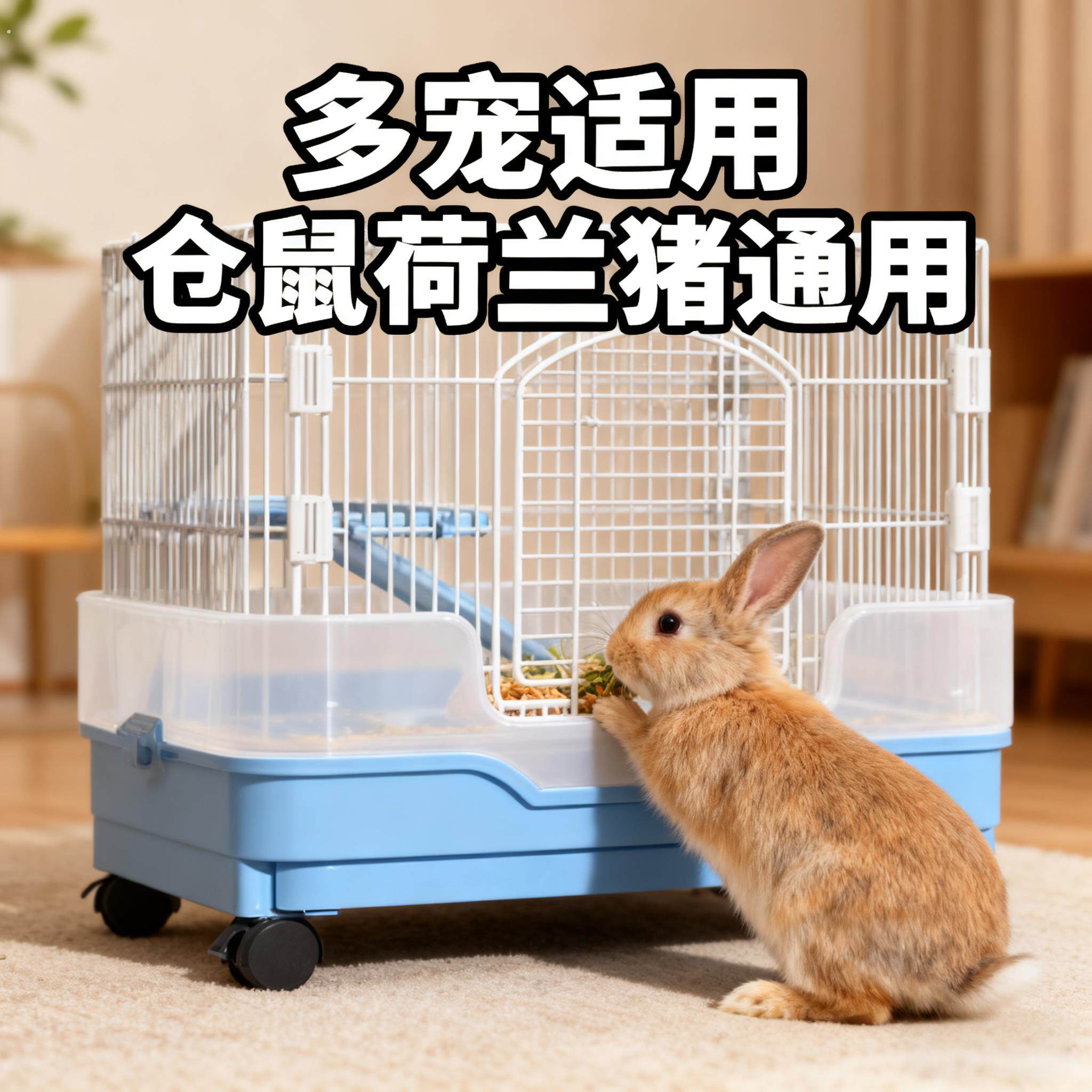 仓鼠豪华别墅带厕所兔笼超大兔笼兔兔笼子荷兰猪笼豚鼠笼抽屉兔笼