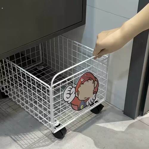 可移动脏衣篮家用洗漱台袜子收纳筐万向滑轮小推车置物架洗衣篮子