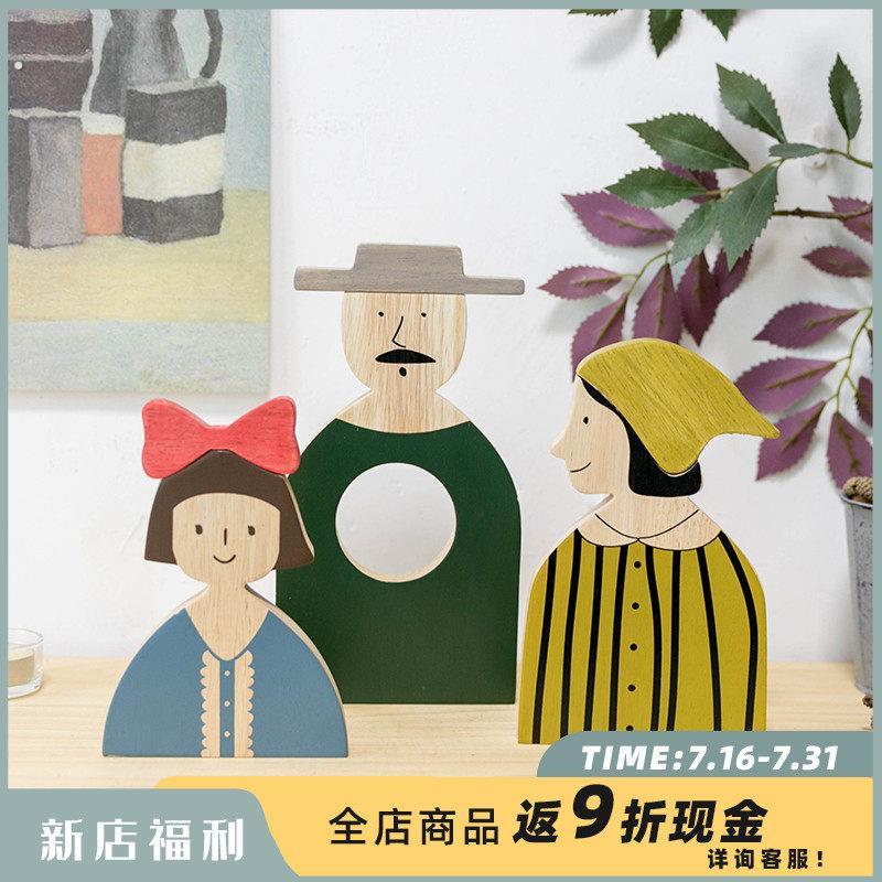 阿楹 客厅墙置物架全家福摆件 一家人四口三口装饰品幸福感小物件
