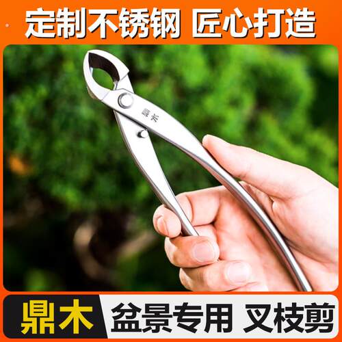修枝剪叉枝剪盆景工具树瘤树节斜口钳盆景修剪造型制作工具剪