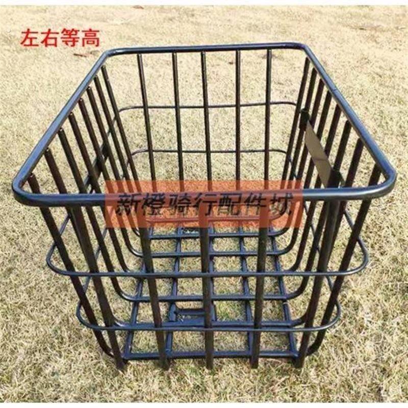 载重王车筐前置大号加粗电动车筐加厚无盖结实电动车拉货筐自行车