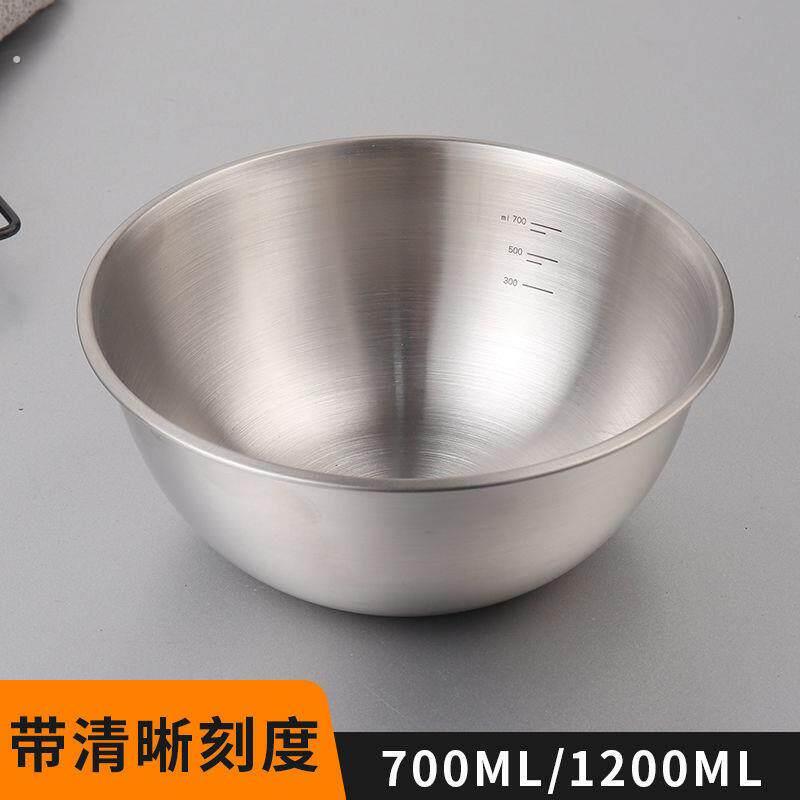 打蛋器专用盆不锈钢料理盆日式家用刻度盆加厚搅拌和面盆沙拉烘焙