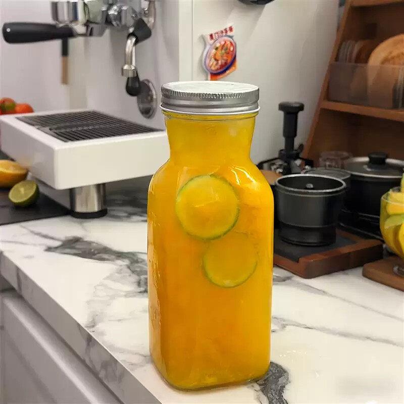 凉水壶家用大容量果汁壶玻璃瓶壶自制冷饮果汁杯泡果酒容器密封罐