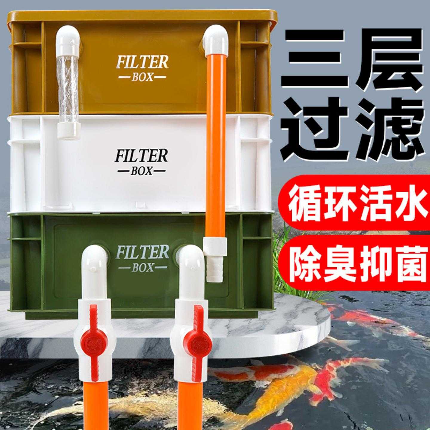 鱼缸过滤器滴流盒水池净水循环