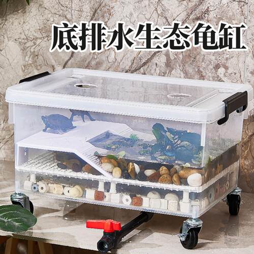 养乌龟专用箱缸底可排水晒爬台