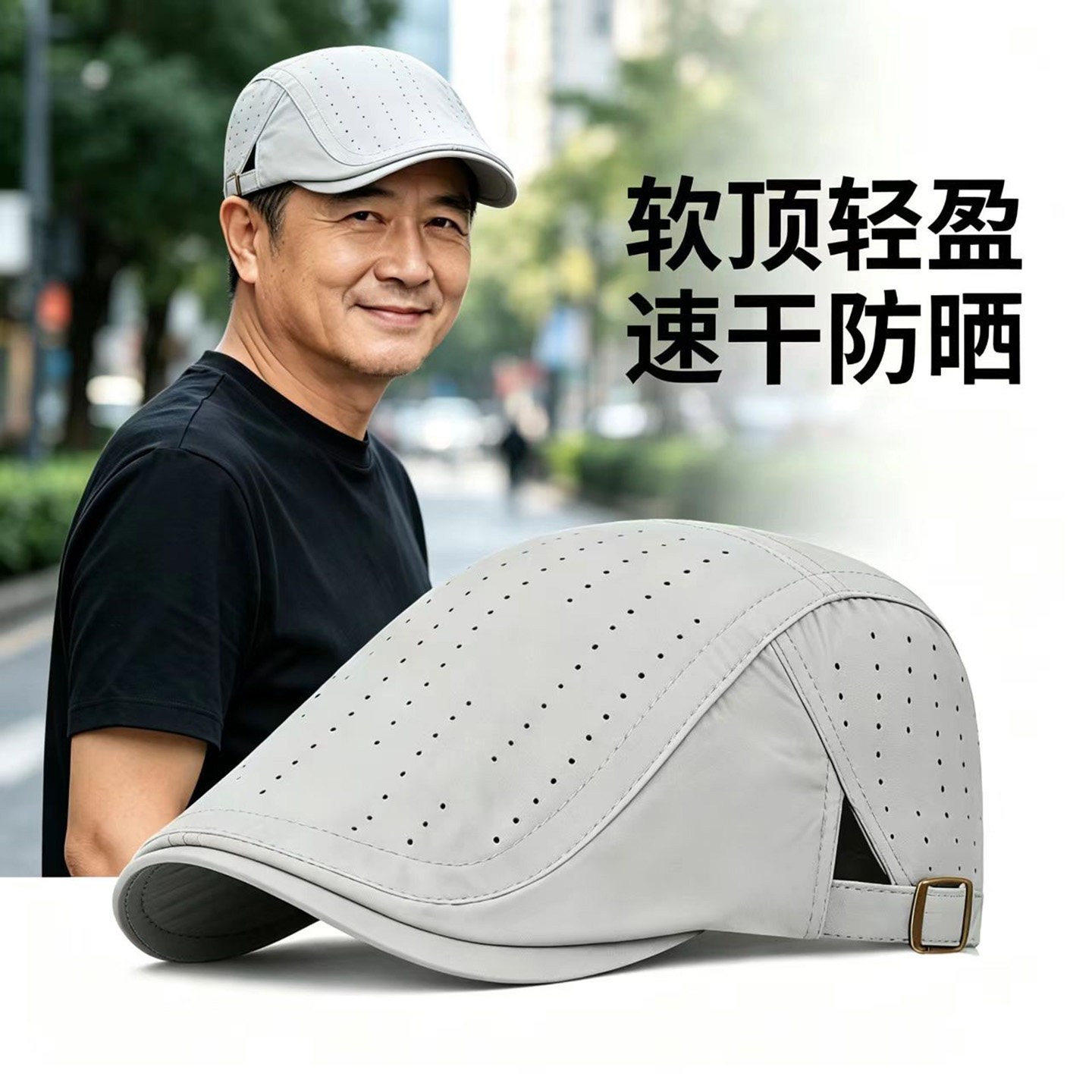 奔青春前进帽子男士夏季防晒