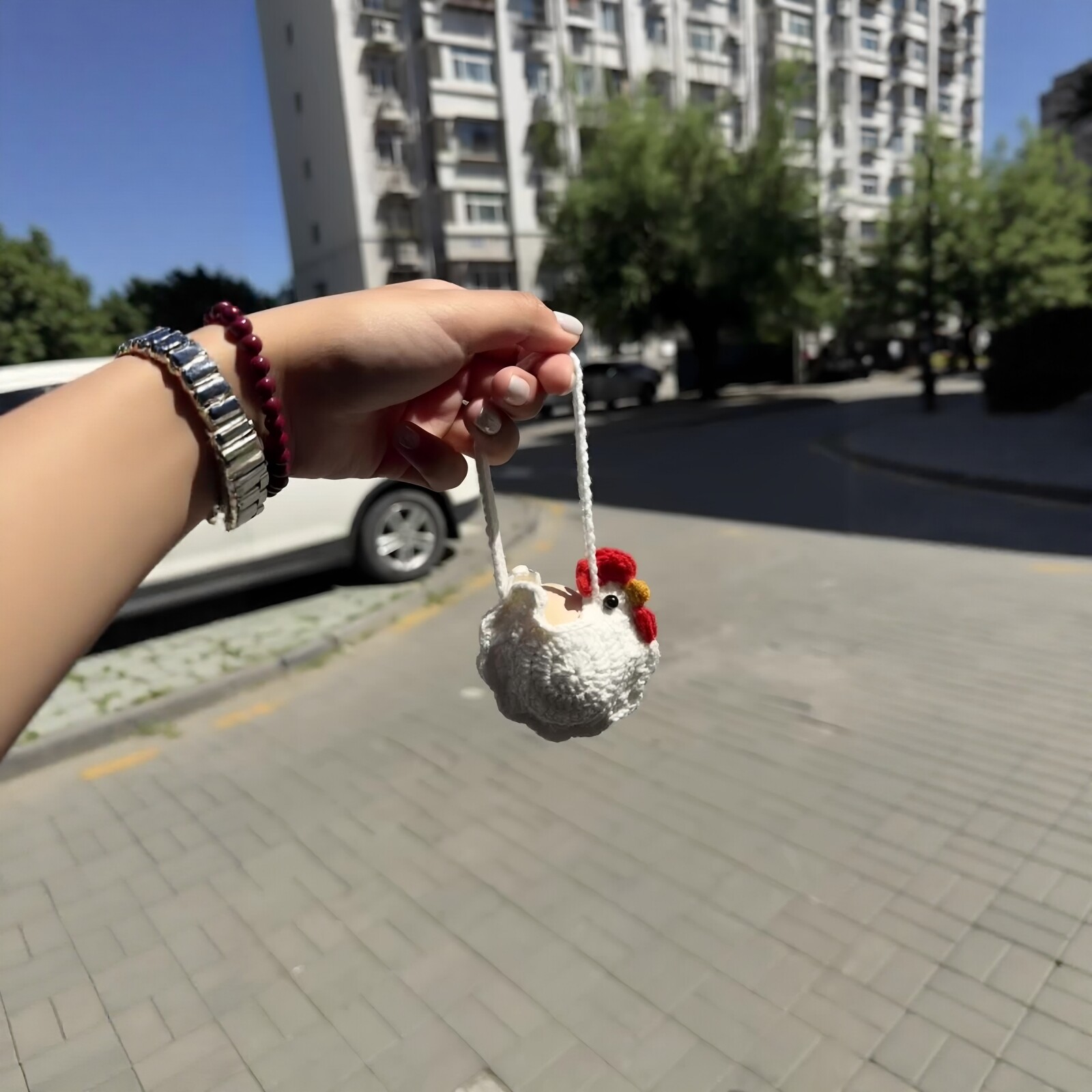 装鸡蛋的小兜钩针编织diy材料包