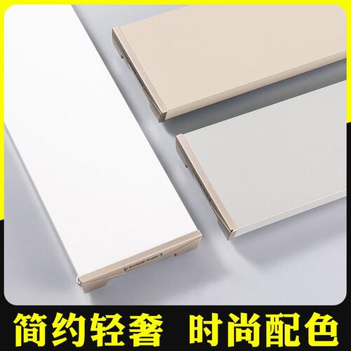 甄选超划算极简铝合金连体窗帘轨道盒顶装双轨滑轨导轨静音滑一件