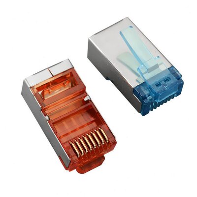 甄选CATA5 Connector 超五类彩色屏蔽网络水晶头网络布线 1000个/