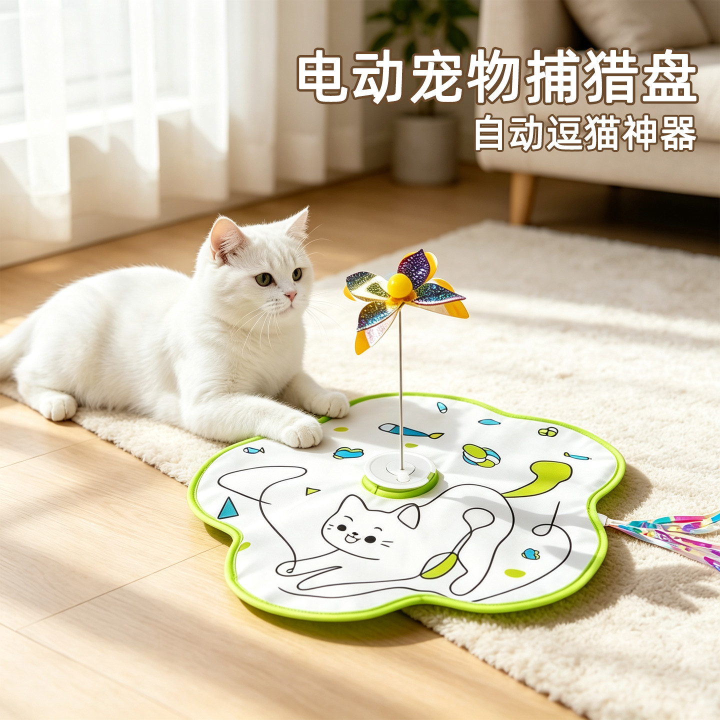 电动捕猎罩猫玩具逗猫棒自动追逐