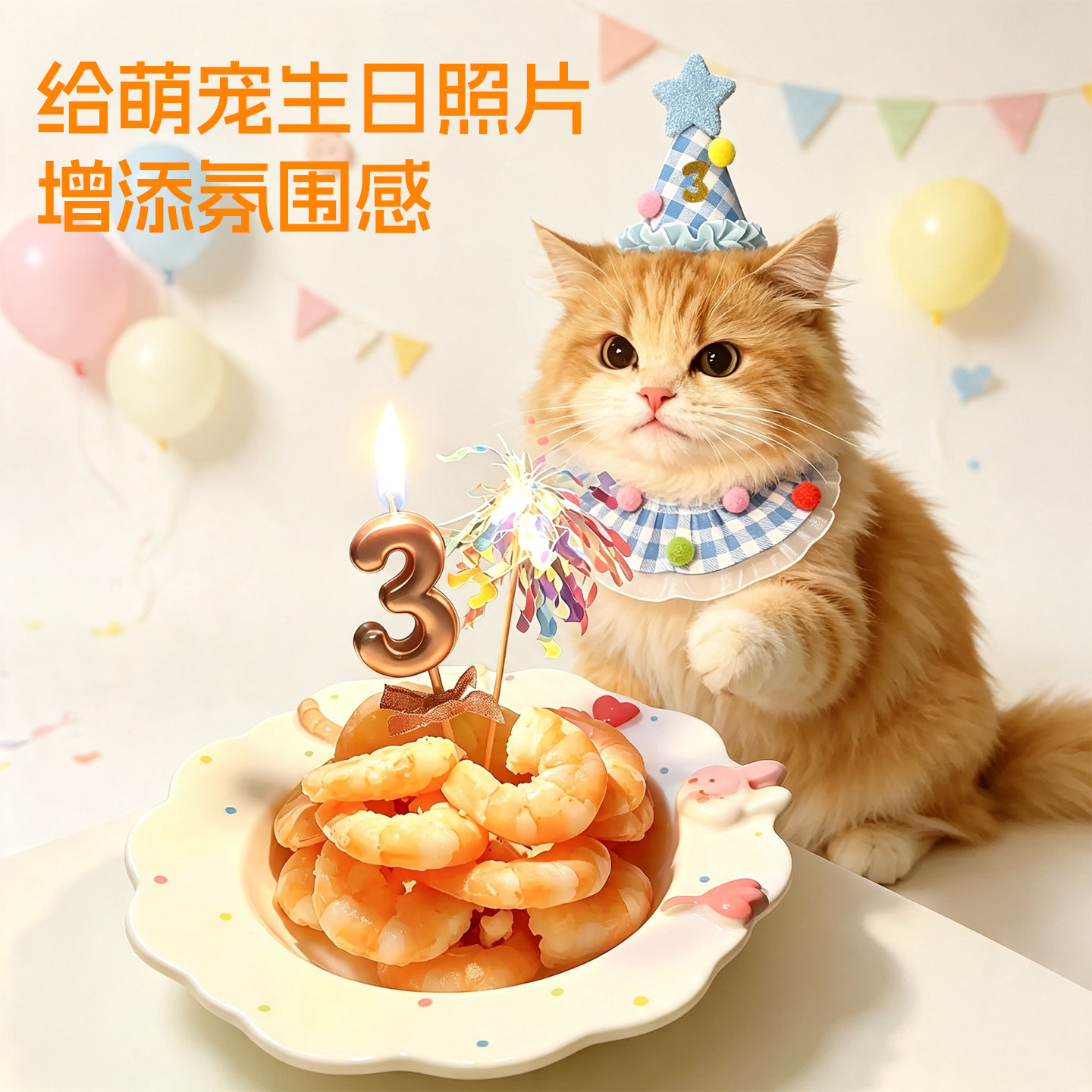 宠物生日装饰围兜小猫咪狗狗通用