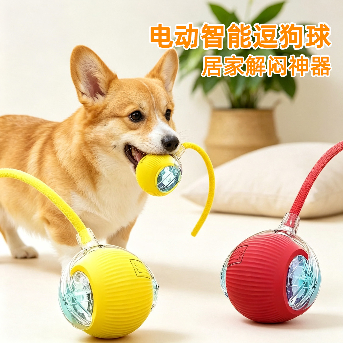狗狗玩具球电动耐咬不烂逗狗发声