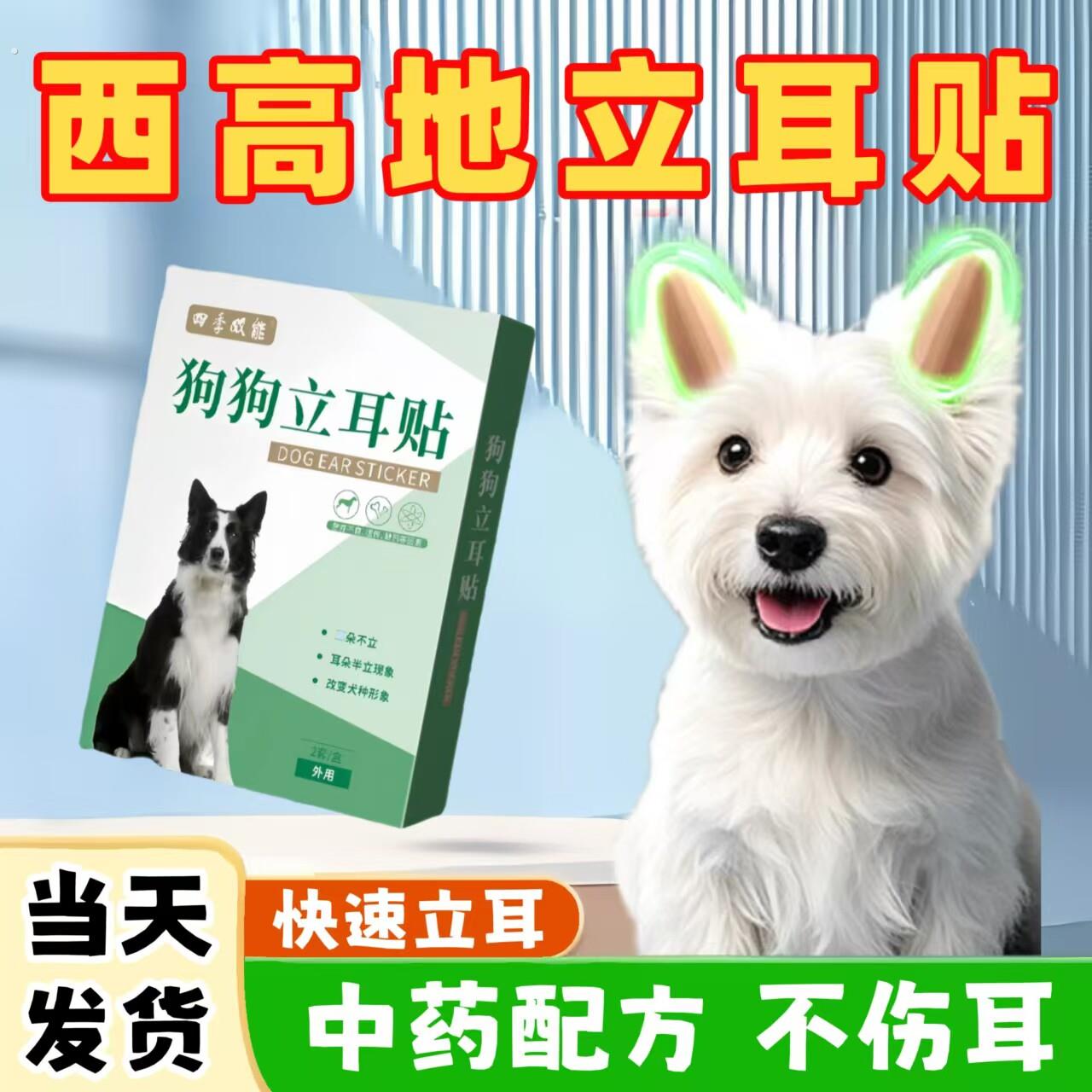 西高地专用立耳珠柯基雪纳瑞耳朵固定辅助竖耳器狗狗立耳朵神器