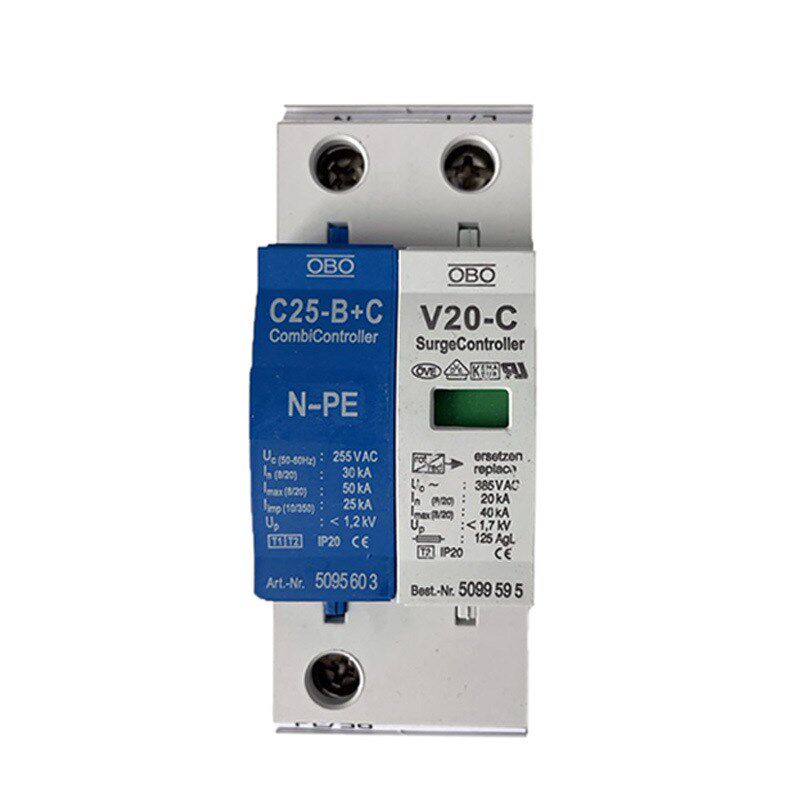OBO浪涌保护器V20-C/3+NPE二级家用电源避雷器 C级电涌防雷器