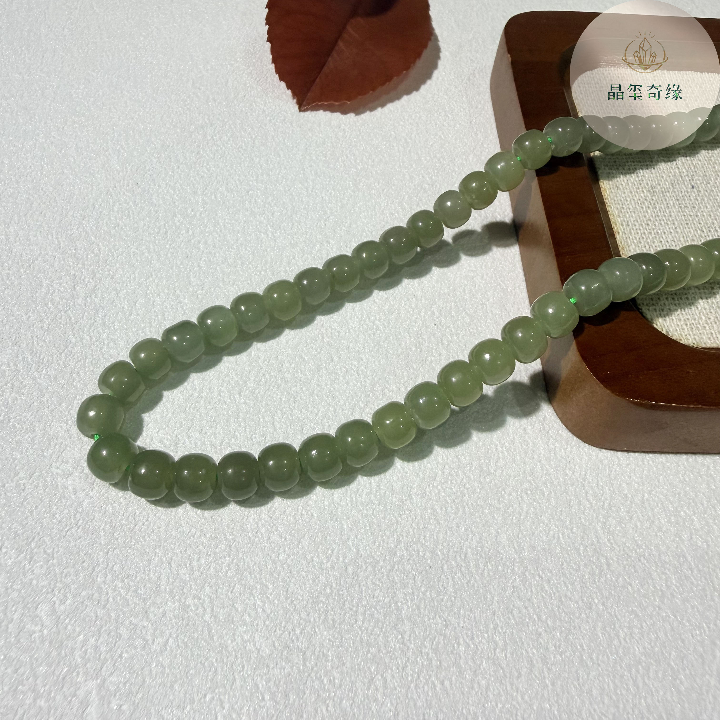 天然新疆和田玉6*7mm桶珠散珠