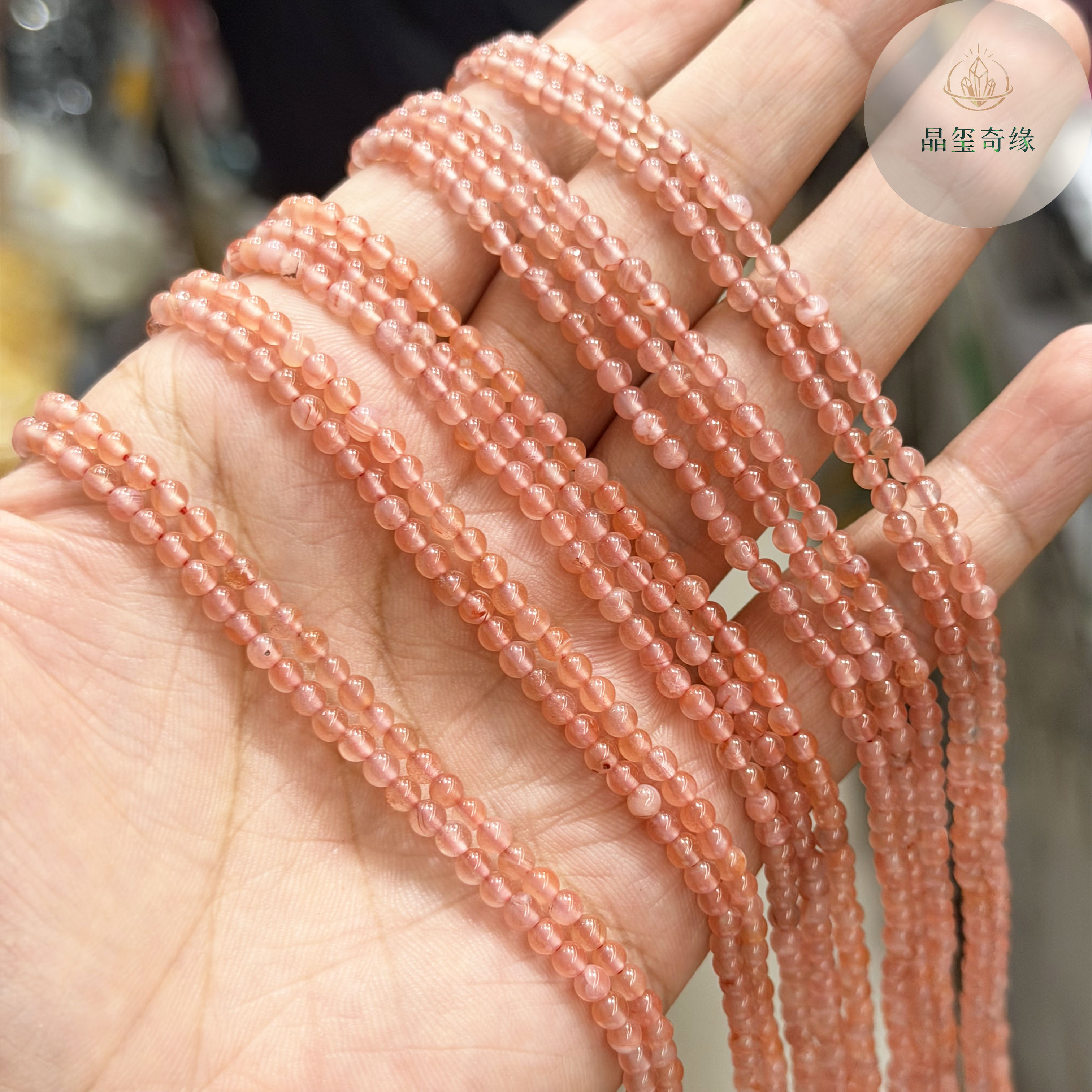 天然老矿冰飘南红玛瑙无优化散珠