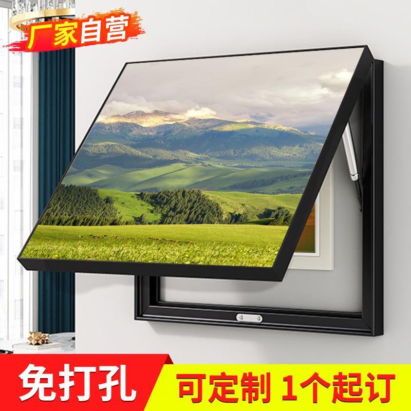 电表箱装饰画风景山水免打孔遮挡箱客厅开关电表盒配电箱电闸挂画