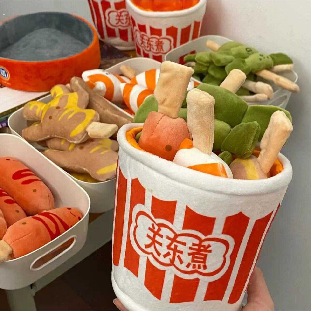 关东煮玩偶与好友一起吃麻辣烫套装创意扮家家酒毛绒