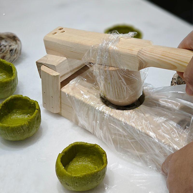 清明果压皮神器实木加厚耐用模具艾叶米粿雪媚娘糍粑压清明果神器