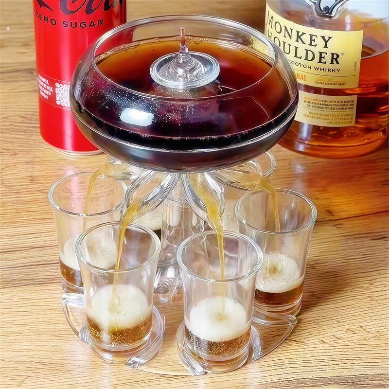【实现公平分酒了】二代分酒神器酒杯套装全新防摔白红酒家用聚会