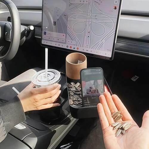 【不占水杯槽】汽车载折叠小桌板副驾托盘水杯支架折叠置物架新款