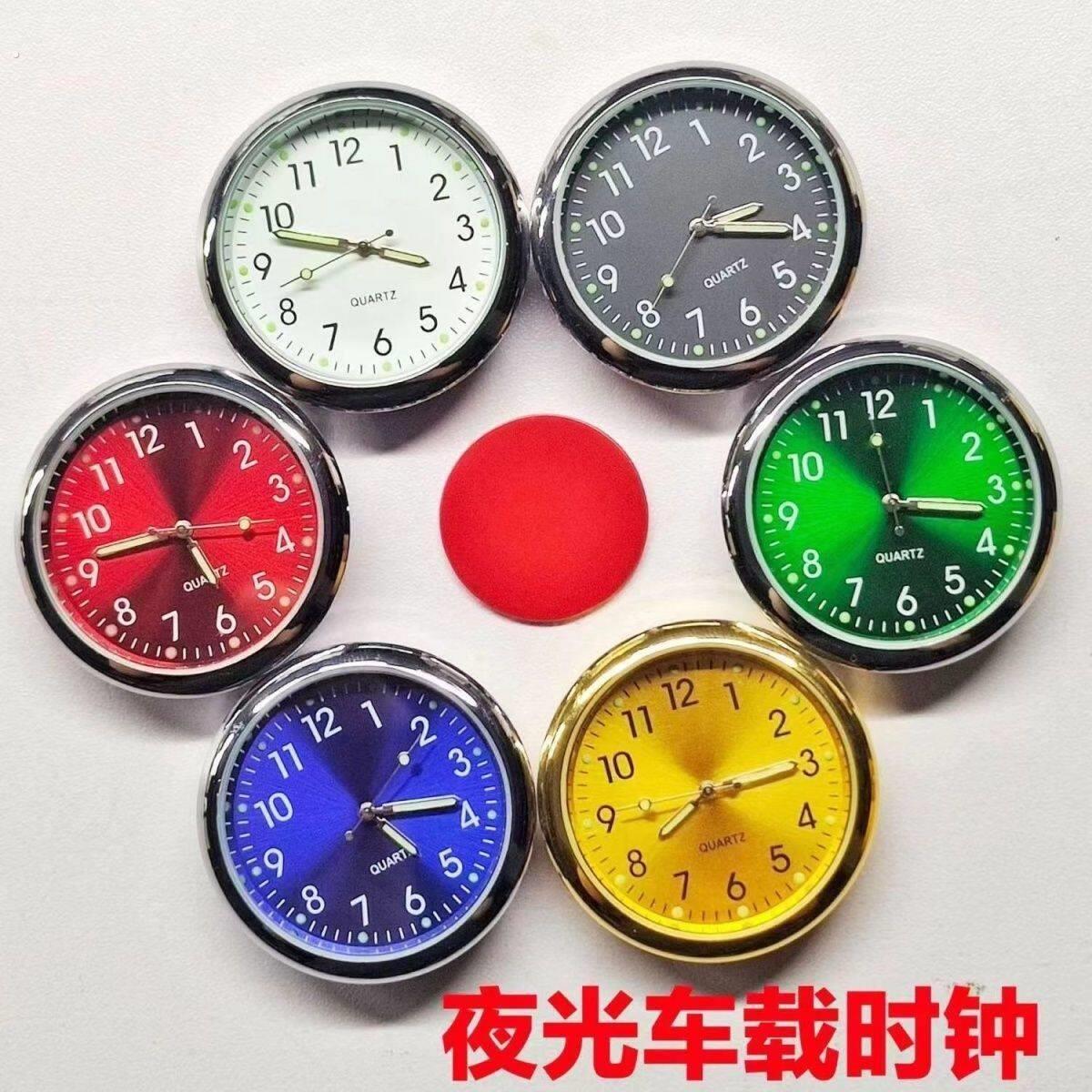 车载表盘时钟夜光汽车高精度电子表高档车用电子石英钟表双闪贴