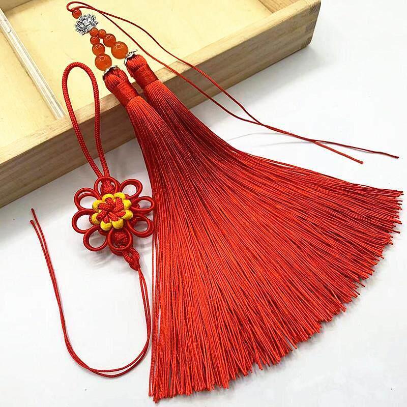 中国结半成品流苏挂件绳车载穗子手工汽车挂件向日葵双股吊穗组合