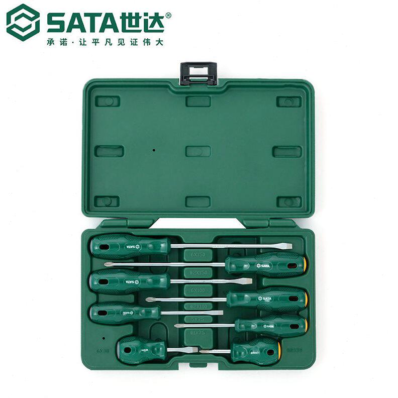 甄选Sata/世达五金工具8件A系列一字/十字螺丝批组套09306螺丝刀