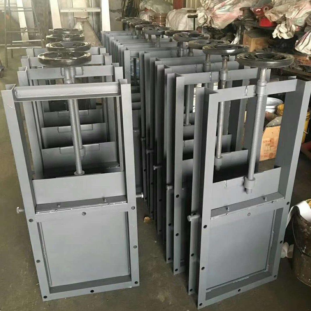 甄选方形手动插板阀物料粉尘烟气电动圆口闸板阀厂家插板阀平板闸