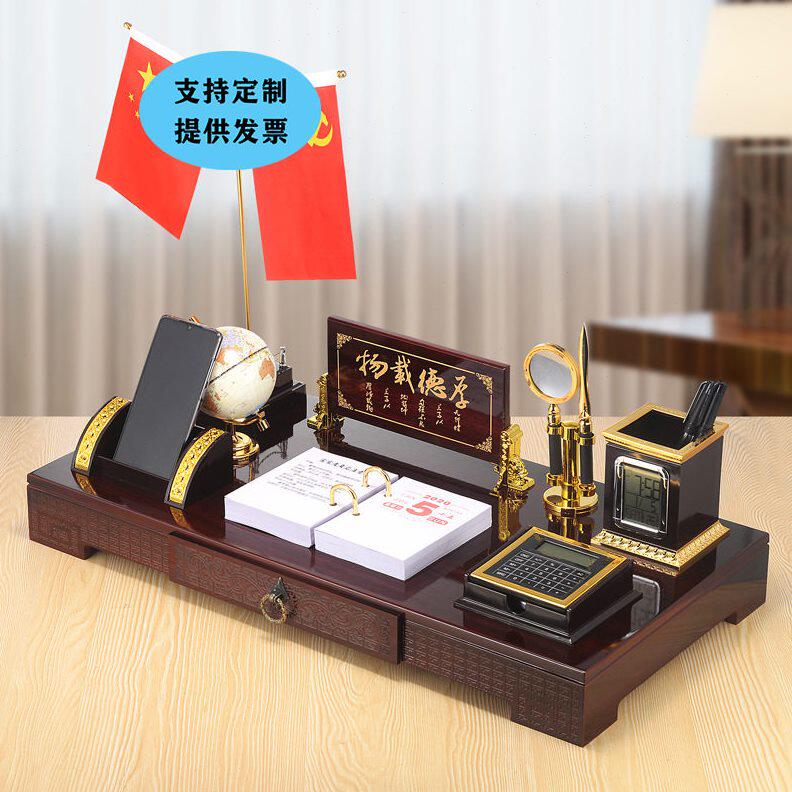 甄选公桌摆件士档老板桌面创意轻奢装饰铁艺帆船背景柜酒柜摆设