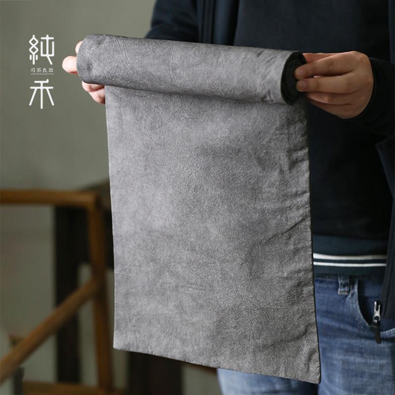 日式手工炒色棉麻布艺茶席茶盘垫茶旗桌旗茶桌布防水垫功夫茶配件