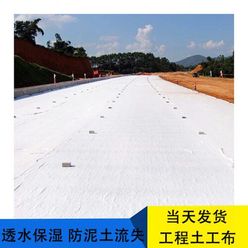 透水土工布白色毛毡布公路养护毯路面养护绿化工程保湿布阻泥渗水