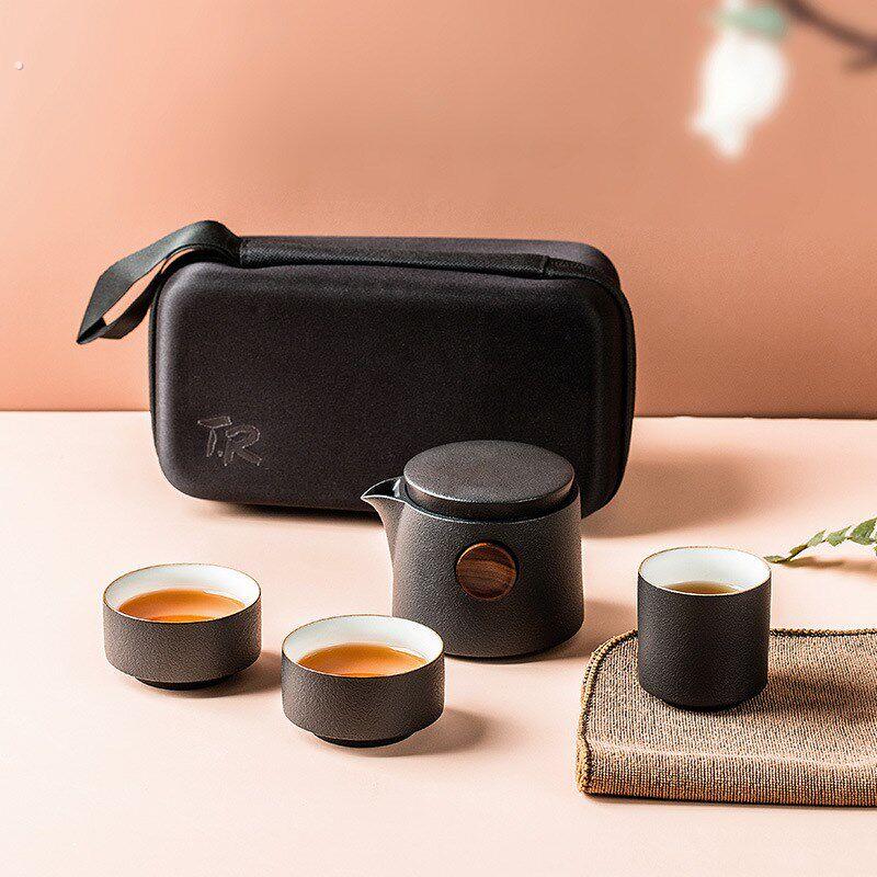 任我行茶具旅行套商务礼品快客杯便携户外旅行茶具茶壶茶杯一整套