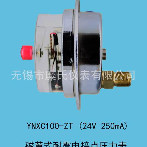 甄选磁簧耐震电接点压力表YNXC100ZT 24V 0.25A  轴向带边