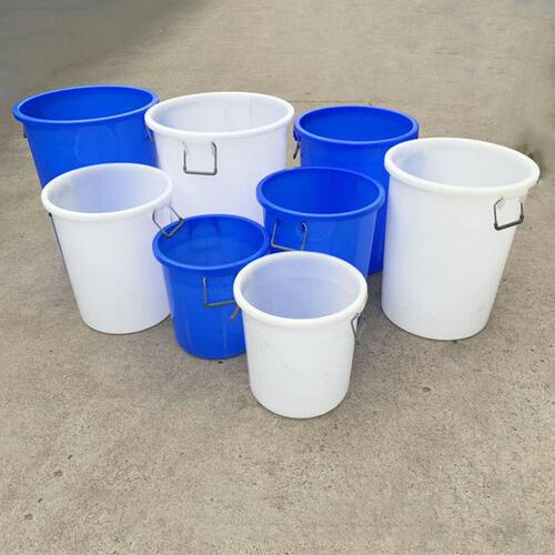 甄选加厚塑料圆形水桶白色大号带盖发酵桶50L-380L塑料桶室内外垃
