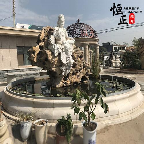 甄选大型石雕景观喷泉流水摆件庭院别墅山水石头室外景观流水雕塑