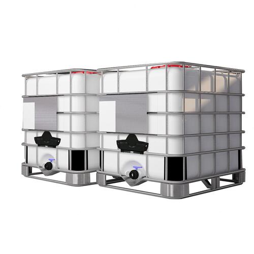 甄选加厚1000L大口径吨桶 污水桶塑料桶白色全新料1吨集装桶IBC柴