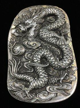 古代文房四宝白铜砚台 浮雕研磨 书法绘画墨砚 多款选择