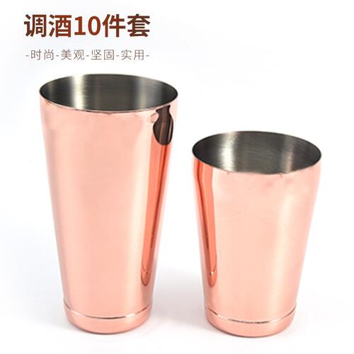 甄选厂家不锈钢调酒器11件套调酒工具鸡尾酒摇酒器套装