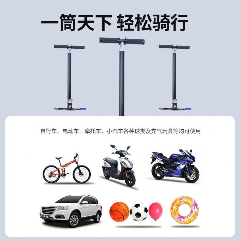 甄选厂家直销手动压打气筒30mpa 四级压缩折叠大表4500psi/6000ps